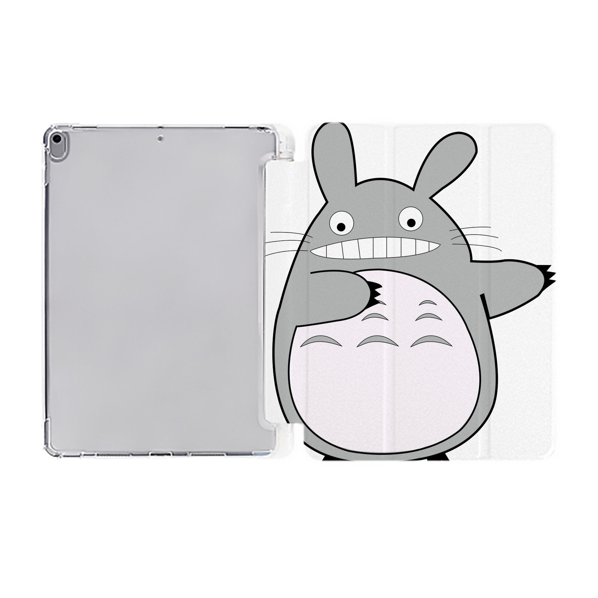 （画像用） となりのトトロ 草壁メイ 草壁サツキ My Neighbor Totoro Satsuki Kusakabe Mei Kusakabe IPad ケース ペン収納付き 三つ折りスタンド PUレザー×シリコン 対応機種9.5/10.5/10.9インチ